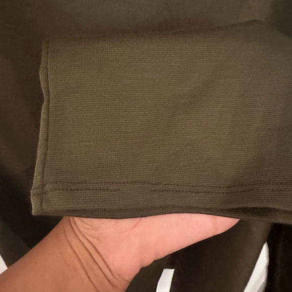 Loft 324 Slouchy Off Shoulder Army Green Midi Dress - Picture 10 of 10